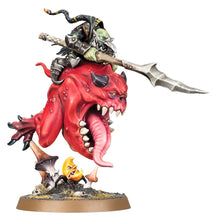 Load image into Gallery viewer, Warhammer AoS: Gloomspite Gitz - Loonboss on Giant Cave Squig