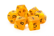 Load image into Gallery viewer, Old School 7 Piece DnD RPG Dice Set: Sparkle