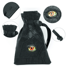 Load image into Gallery viewer, Dragon Eye RPG DnD Dice Bag: Black Dragon