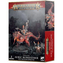 Load image into Gallery viewer, Warhammer Age of Sigmar: Fyreslayers - Auric Runefather on Magmadroth