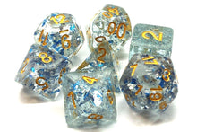 Load image into Gallery viewer, Old School 7 Piece DnD RPG Dice Set: Particles