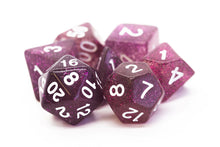 Load image into Gallery viewer, Old School 7 Piece DnD RPG Dice Set: Sparkle