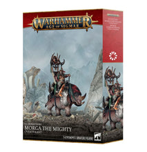 Load image into Gallery viewer, Warhammer AoS: Ogor Mawtribes - Morga the Mighty – Overtyrant / Tyrant on Glutthorn
