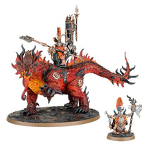 Load image into Gallery viewer, Warhammer Age of Sigmar: Fyreslayers - Auric Runefather on Magmadroth
