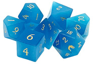 Old School Dice & Accessories: Gemstone: Blue Cat's Eye 7-die RPG set