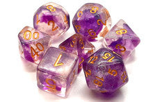 Load image into Gallery viewer, Old School Dice &amp; Accessories: Luminous - 7-Die RPG Set
