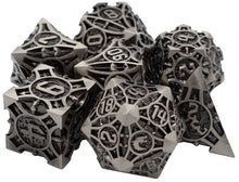 Load image into Gallery viewer, Old School 7 Piece DnD RPG Metal Dice Set: Gnome Forged
