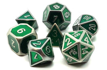 Load image into Gallery viewer, Old School Dice &amp; Accessories: Elven Forged - 7 Die RPG
