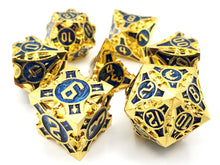 Load image into Gallery viewer, Old School 7 Piece DnD RPG Metal Dice Set: Gnome Forged
