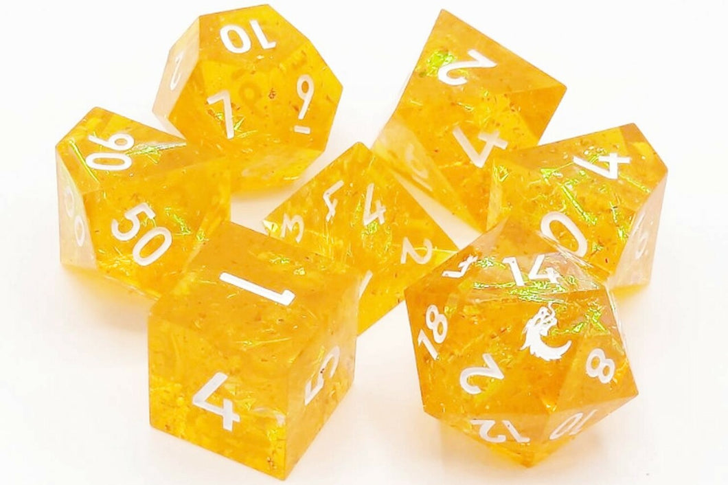 Old School Dice & Accessories: Sharp Edged - 7 Die RPG Set