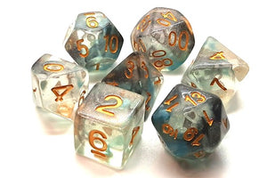 Old School Dice & Accessories: Luminous - 7-Die RPG Set