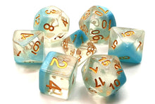 Load image into Gallery viewer, Old School Dice &amp; Accessories: Luminous - 7-Die RPG Set
