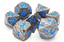 Load image into Gallery viewer, Old School 7 Piece DnD RPG Metal Dice Set: Orc Forged
