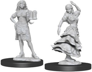 Pathfinder Battles Deep Cuts Unpainted Miniatures: Bartender/Dancing Girl (2)