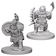 Pathfinder Battles Deep Cuts Unpainted Miniatures: Dwarf Male Barbarian (2)