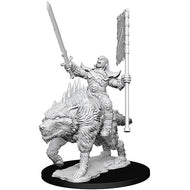 Pathfinder Battles Deep Cuts Unpainted Miniatures: Orc on Dire Wolf (1)