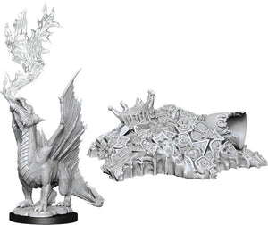 D&D Nolzur's Marvelous Unpainted Miniatures: Gold Dragon Wyrmling & Treasure