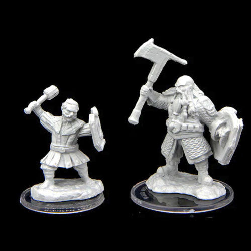 Critical Role Unpainted Miniatures: W2 Kymal Militia Brawler & Jorenn Militia Holy Axeman